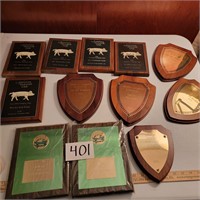 Dozen Hog Farming Award Plaques