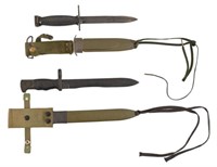 Two Bayonets and U.S. WWII Machete