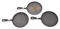 (3) Galarie 7.5" Cast Iron Griddles Tortilla