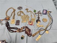 Costume jewelry all Egyptian motif.  Look at the