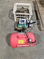 PORTABLE CRAFTSMAN AIR TANK, RATCHET STRAPS,