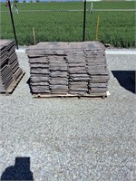 Pallet of concrete roofing tiles