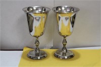 A Pair of Italian Silverplated Goblets
