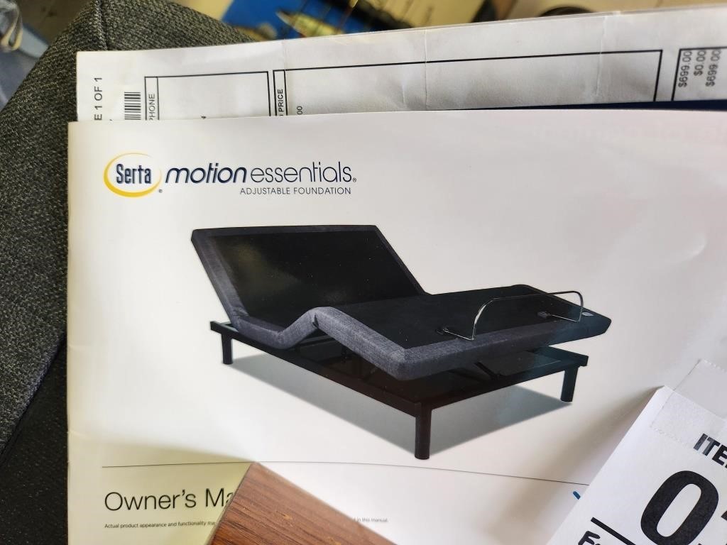 Serta Motion Essentials adjustable queen bed.....