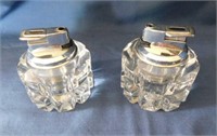 Pair of Mikasa table lighters - Marlboro ashtray