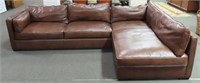L- SHAPED LEATHER SECTIONAL SOFA