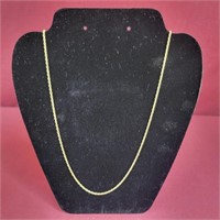 14k Gold 22" Rope Chain Necklace - 6.6g