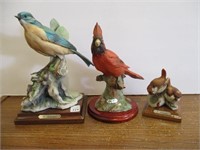 3 G Armani Bird Figurines