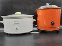 2- Rival Crock-Pots. Both tested wking. Lrg White