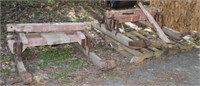 ANTIQUE HORSE DRAWN LOGGING BOBSLED