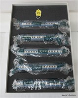 HO Blue Comet Passenger Coaches: 5-Car Set w/Box