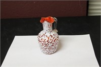 An Art Glass Ruffled Edge Pitcher