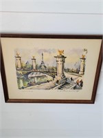 PICTURE OF EIFFLE TOWER SIGNED MARIVO GIRARD