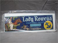 Vintage Lady Rowena California Fruits Ad. Print