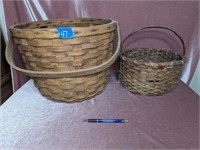 (2) Antique Baskets with Handles