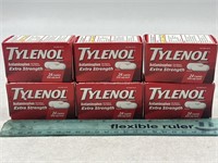 NEW Lot of 6-24ct Tylenol Extra Strength Caplets