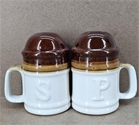 Salt & Pepper Crock Style Stoneware