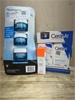 3 pack Neutrogena hydro boost, 2 pack cerave,