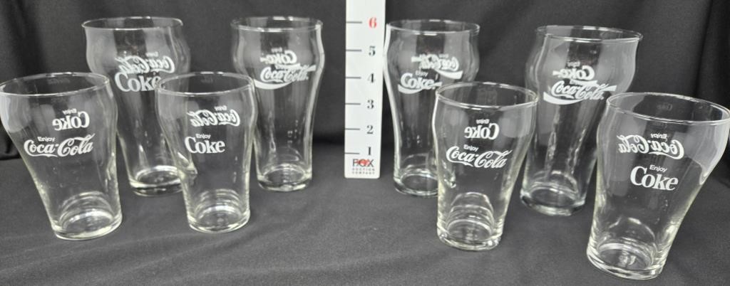 (8) Coca-Cola Glasses