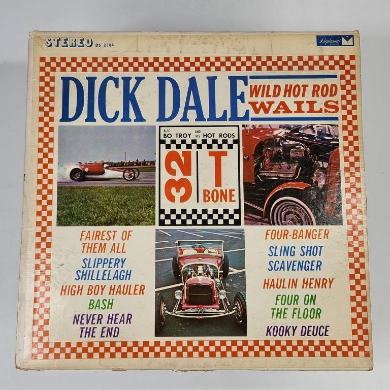 VINTAGE DICK DALE HOT ROD LP RECORD ALBUM