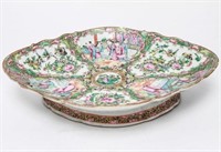 Chinese Export Rose Medallion Compote Platter 19th