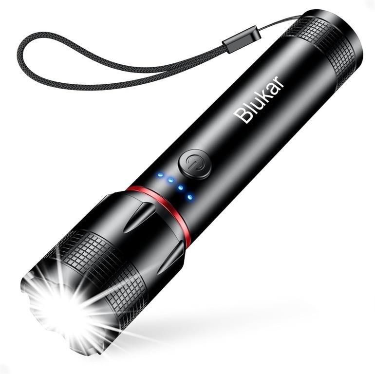 Blukar LED Flashlight Rechargeable, Super Bright