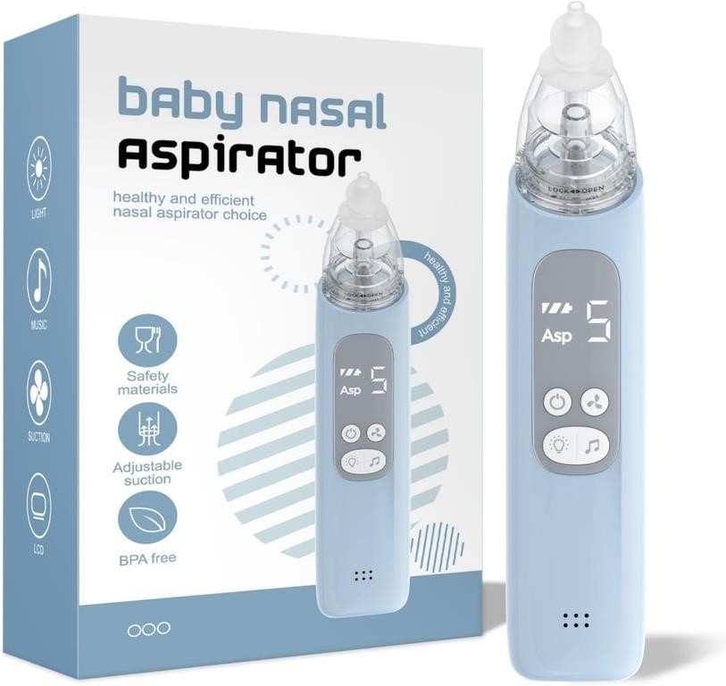 Baby Nasal Aspirator, Electric Nose Sucker with 5