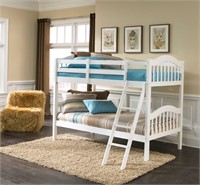 Storkcraft Long Horn Twin  Bunk Bed, White