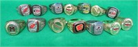 14x NHL Hockey Stanley Cup Rings Multiple Teams