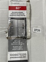 AMERICAN STANDARD 60” SHOWER DOORS RETAIL $1,800