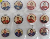 12 1961-62 Hockey Jell-O Coins incl Eddie Shack