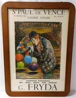 Giuseppe Fryda Signed Exhibition Art Print Poster