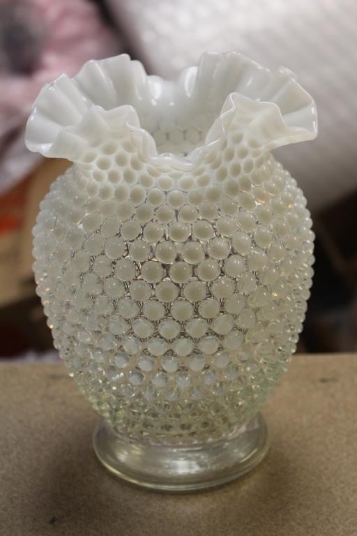 Vintage Fenton Hobnail Vase