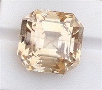 Natural Light Asscher Imperial Champagne Topaz 34.