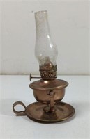 Vintage Hilco Small Copper Oil Lamp With Finger