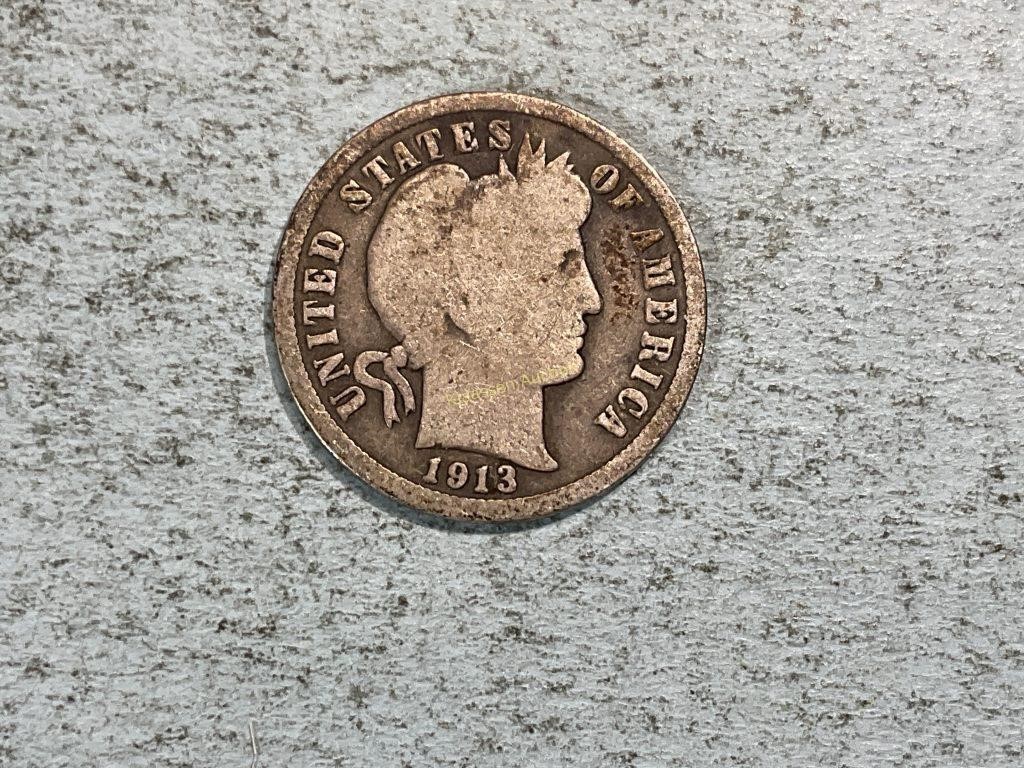 1913 Barber dime