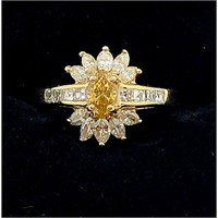 14 K Yellow Gold & Diamond Ring