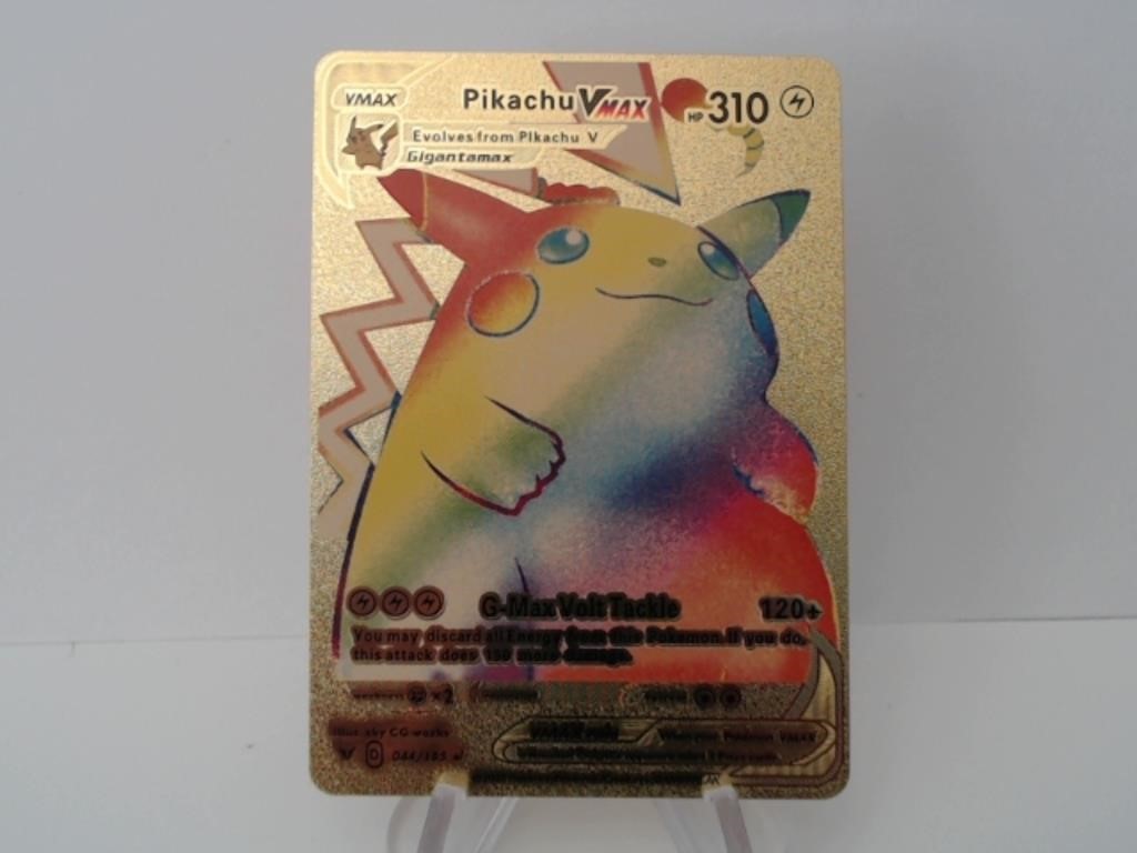 Pokemon Card Rare Gold Pikachu Vmax Rainbow