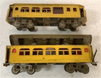 2 Large Tin Lionel Passenger Train Cars