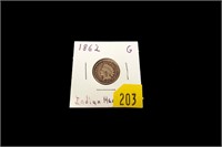 1862 Indian Head cent