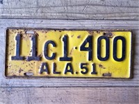 1951 Alabama License Plate