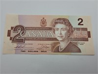 1986 Canada two dollar bill (looks unc)