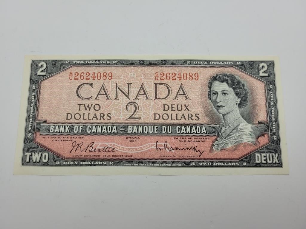 1954 Canada two dollar bill (looks unc)