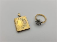 Vintage fashion pendant and ring