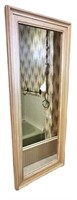 Blonde Finish Wall Mirror 36" High