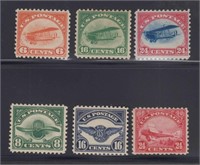 US Stamps #C1-C6 Mint NH/LH Airmails, C3-C6 are Mi