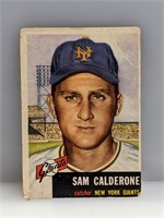 1953 Topps #260 Sam Calderone (HN) Hole/Crease