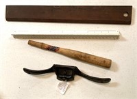 Lot: Winding stick; Stanley No. 53 spokeshave; ham