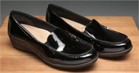 (NEW) St Johns Bay Illana Pat Black Slip-Ons 7.5M