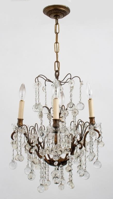 Italian Rococo Style Four Light Chandelier